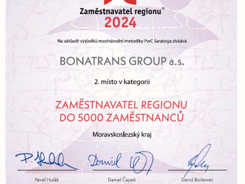 News - Second place in Employer of the Region 2024 competition
